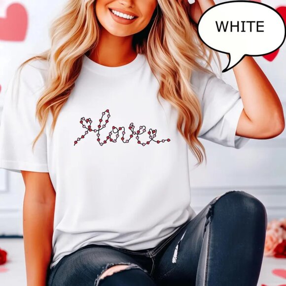 Tops - Love Shirt, Heart Love Shirt, Valentines Day Shirt, Gift For Lover